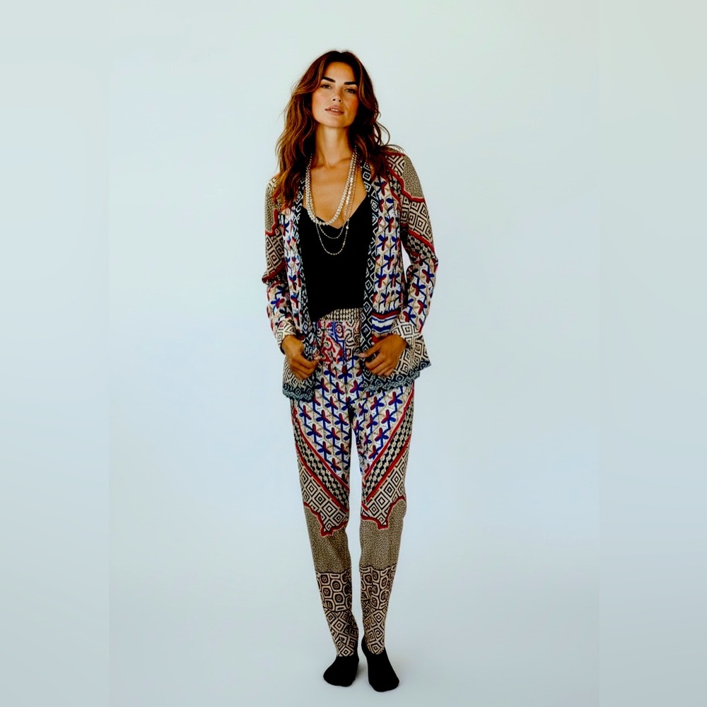 Boho Geo-Print Women's Pants - Multicolor